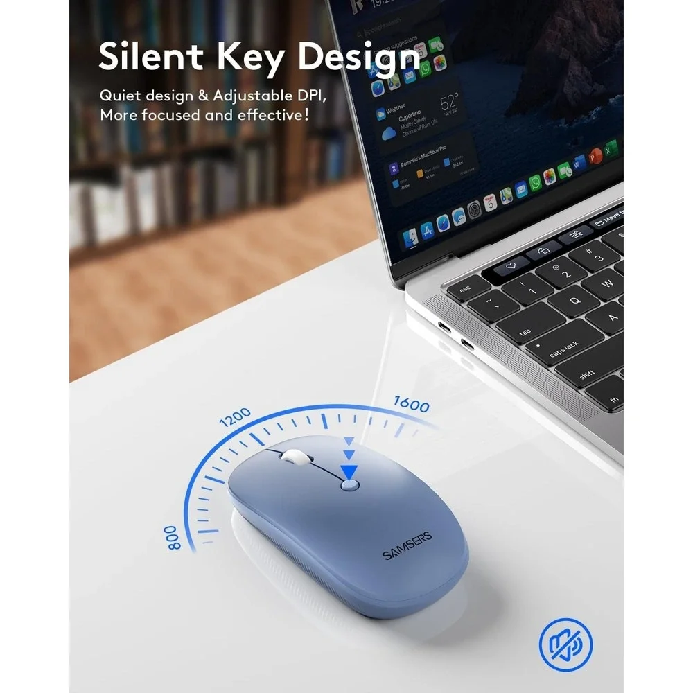 Samsers Foldable Bluetooth Keyboard Mouse Combo 2.4G‎ BT5 Travel Full Size